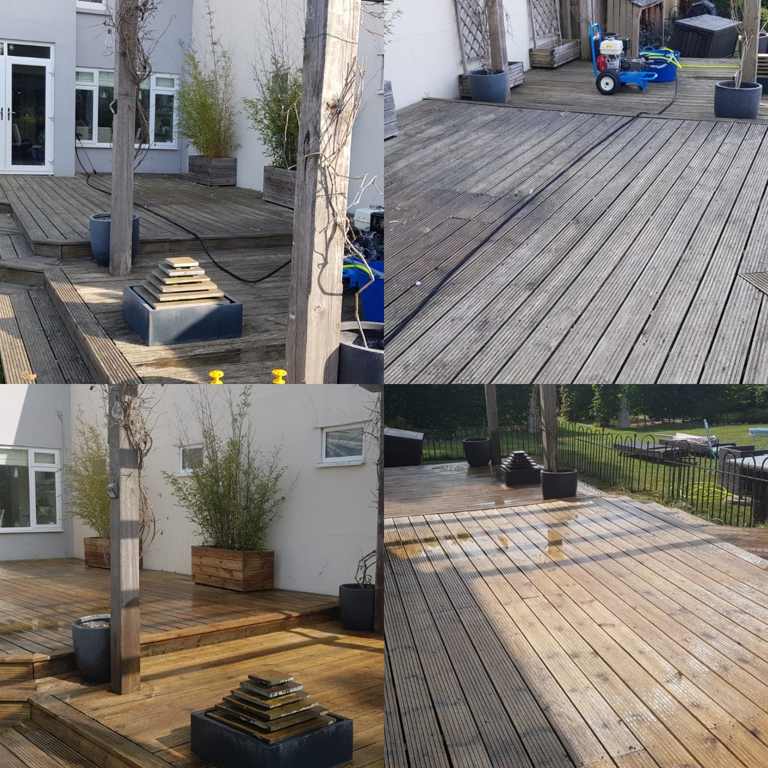 Decking cleaning and oiled days job Burgess Hill Park Road