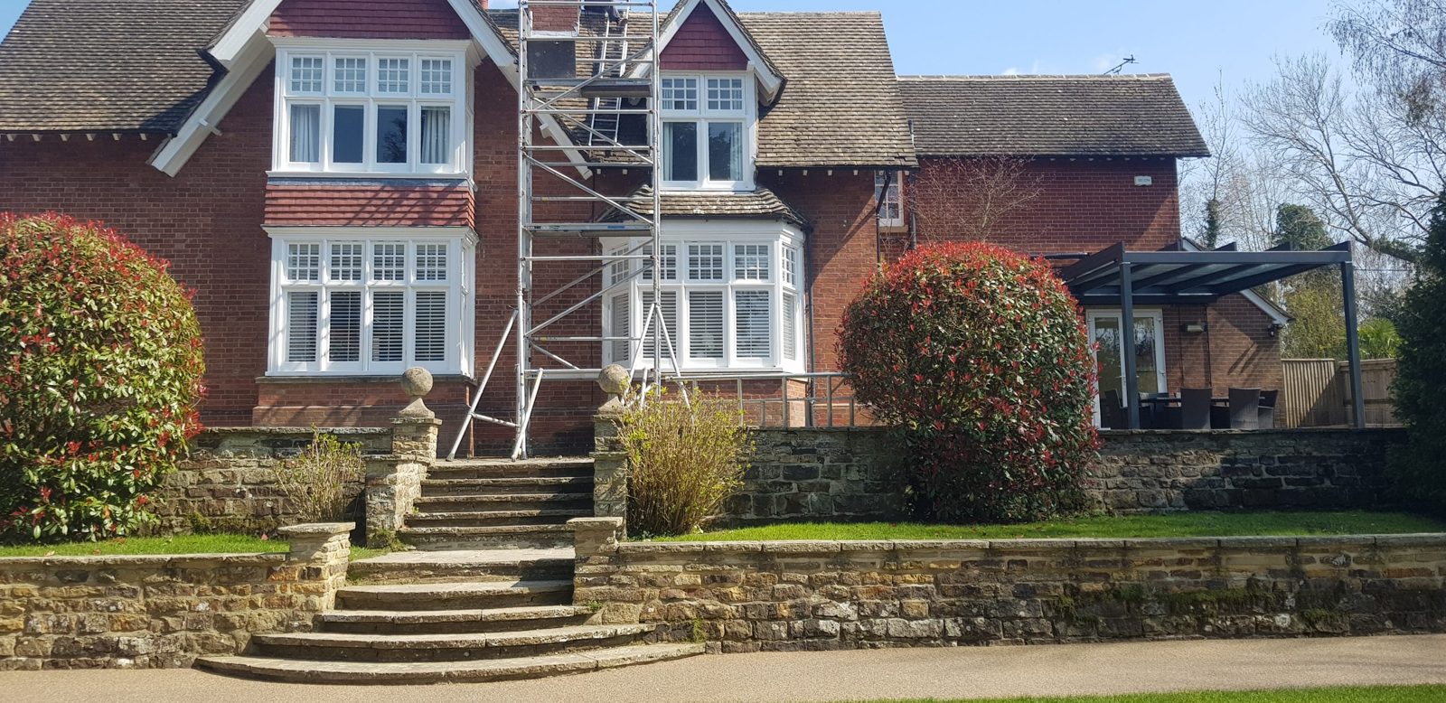 Of a very lovely sunny day another happy customer roof cleaning in Haywards Heath