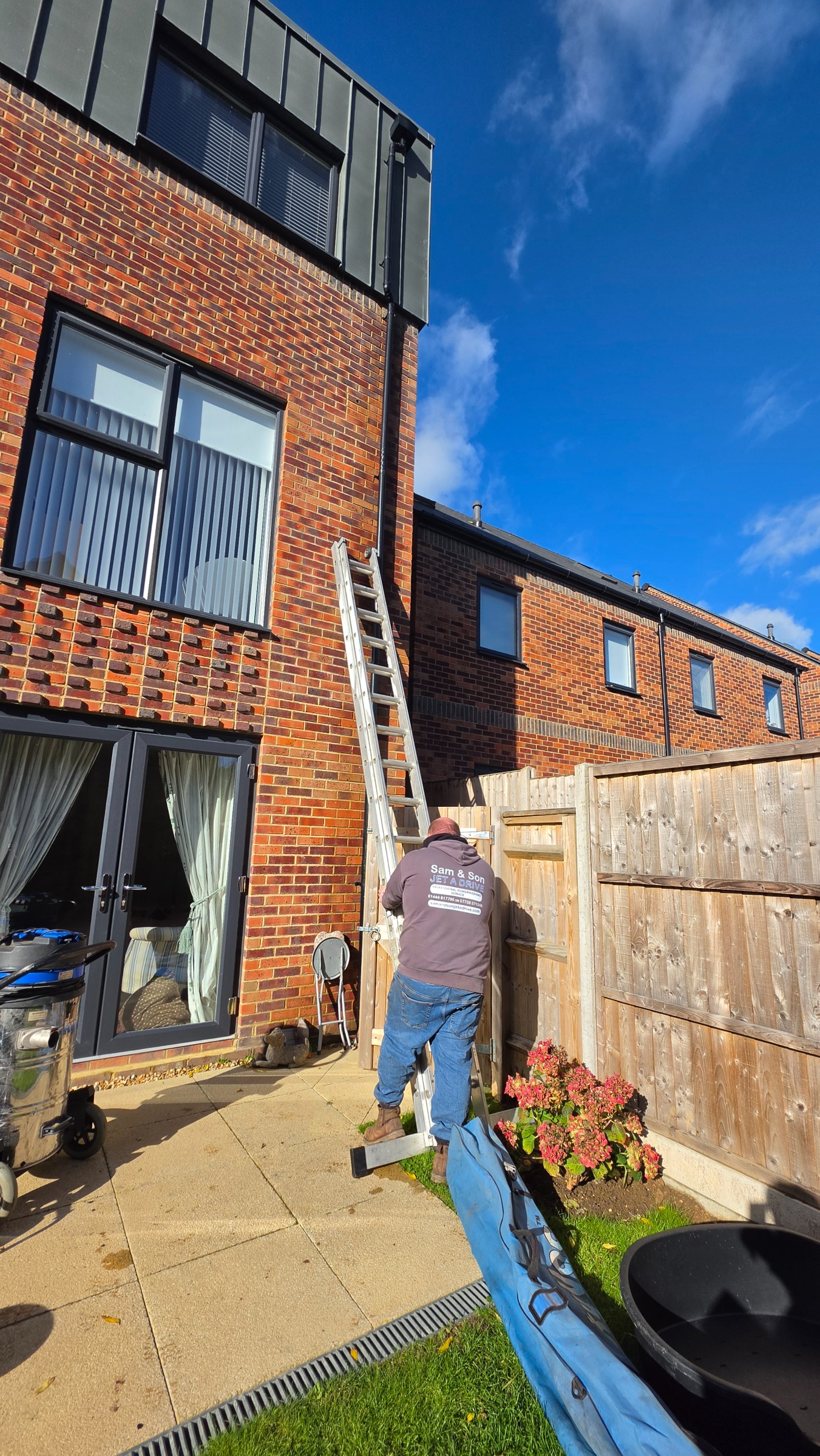 Blocked Downpipe And Hopper Unblocked On A Burgess Hill Home