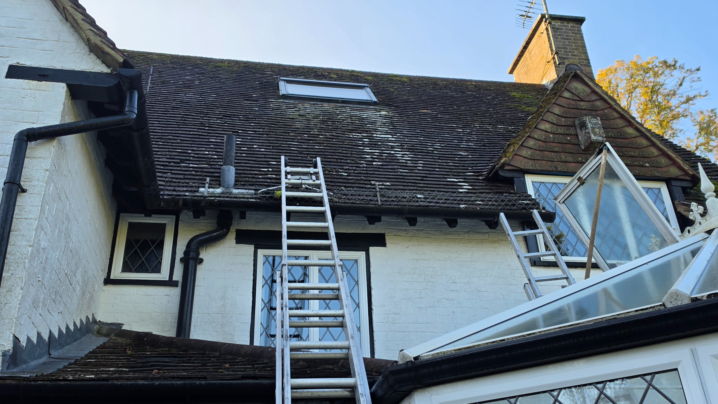 Leaking Cast Iron Gutter Taken Down And Restored In Haywards Heath